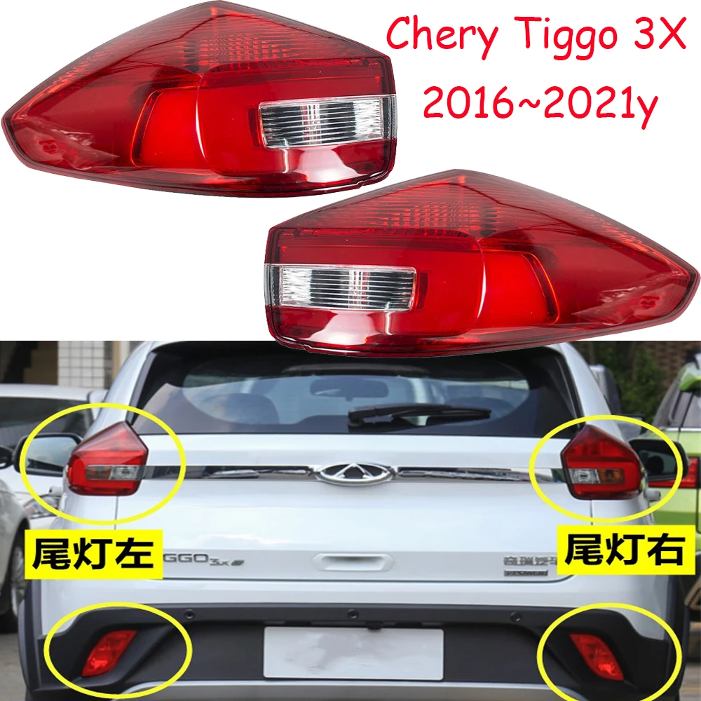 

1pcs car bumper Tiggo 3X tail light Chery Tiggo3 taillight Taillamp 2016~2021y car accessories Chery Tiggo fog lamp