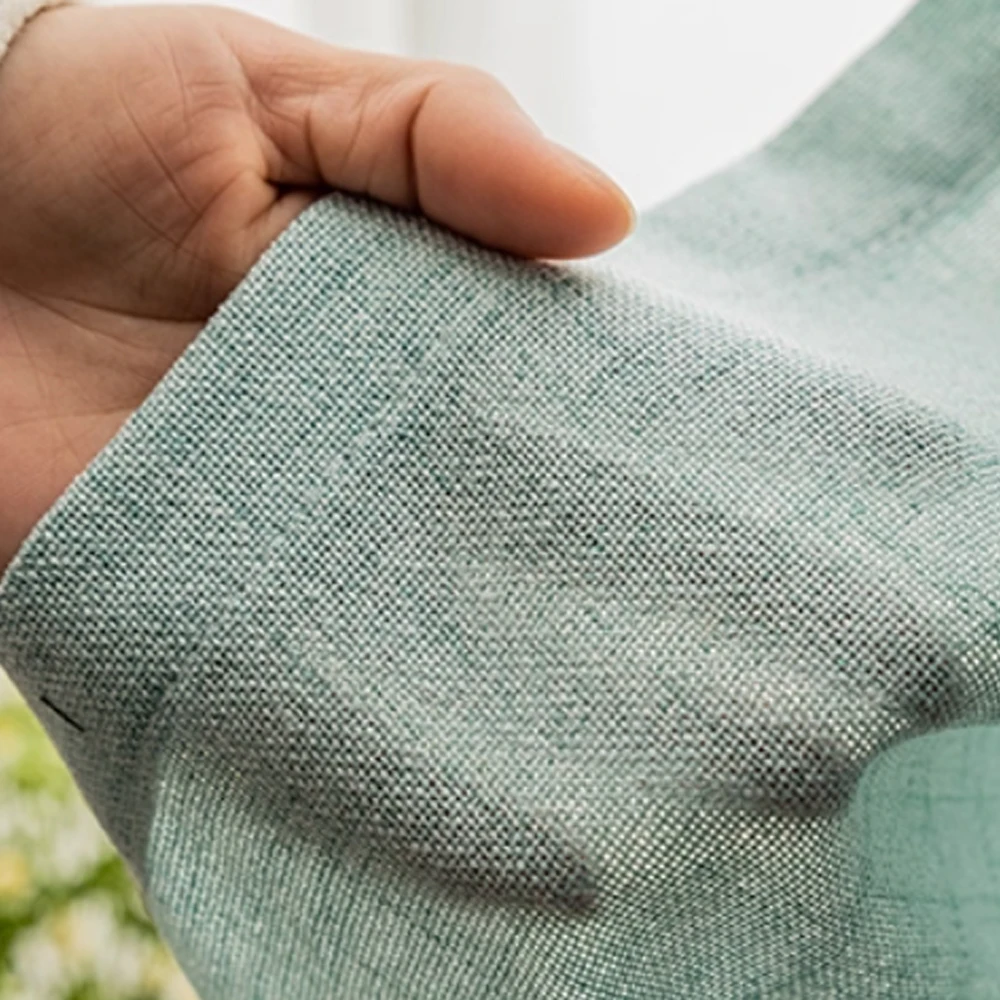 

1 шт., современная простая однотонная оконная ширма, индивидуальная плиссированная японская текстура, занавеска для пола, пряжа для проживания в семье, хлопковая полупрозрачная