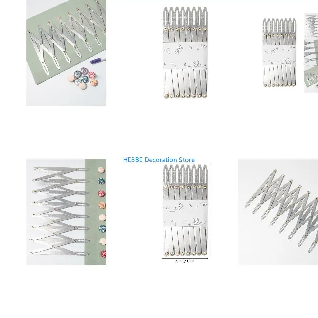 

B0KC Expandable Sewing Gauge Button Guide Equal Space Divider for Quilting Craft