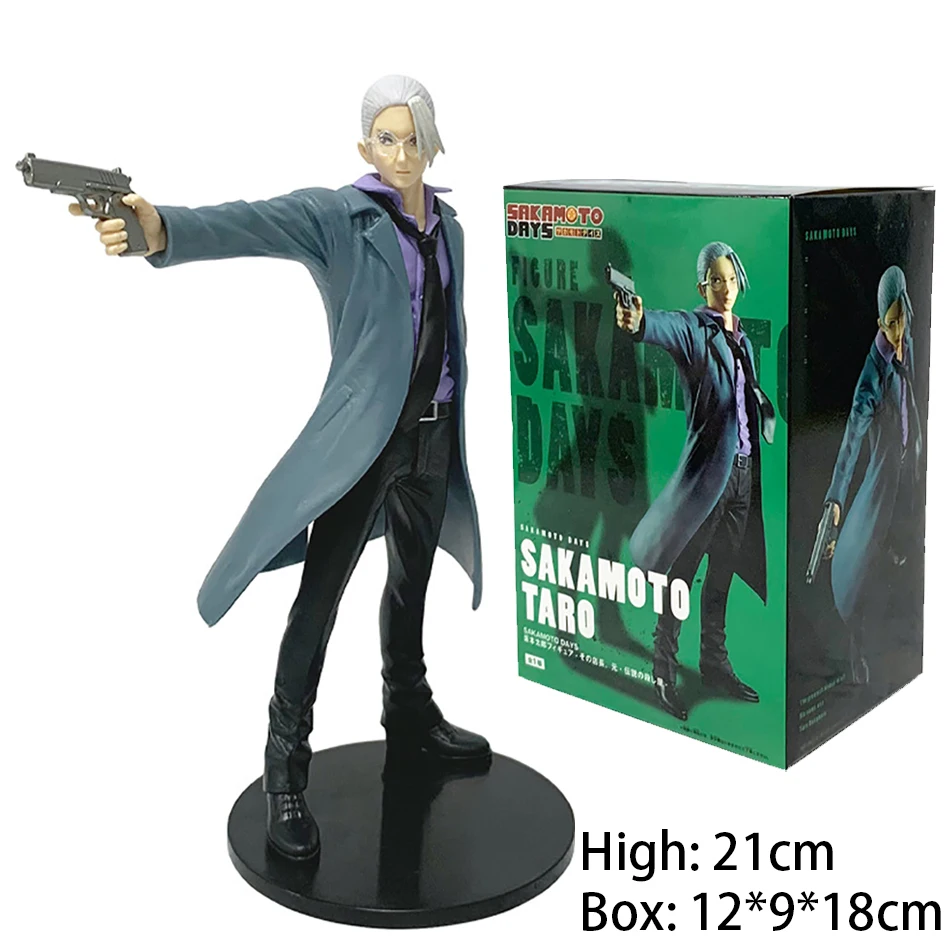 21cm 애니메이션 사카모토 데이즈 피규어 장난감 타로 사카모토 신 아사쿠라 액션 피규어 인형 PVC 모델 컬렉션 장식품 장난감 선물 핫
