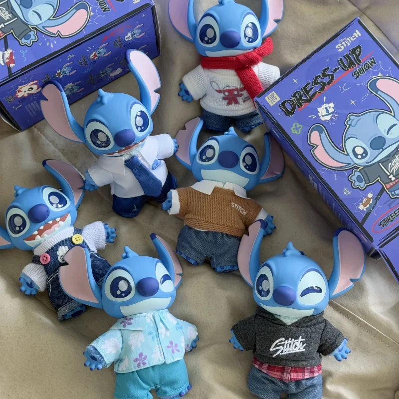 

Genuine Toptoy Disney Stitch Dress-Up Show Series Vinyl Plush Blind Box Cute Stitch Figure Pendant Mystery Box Toys Pendant Gift