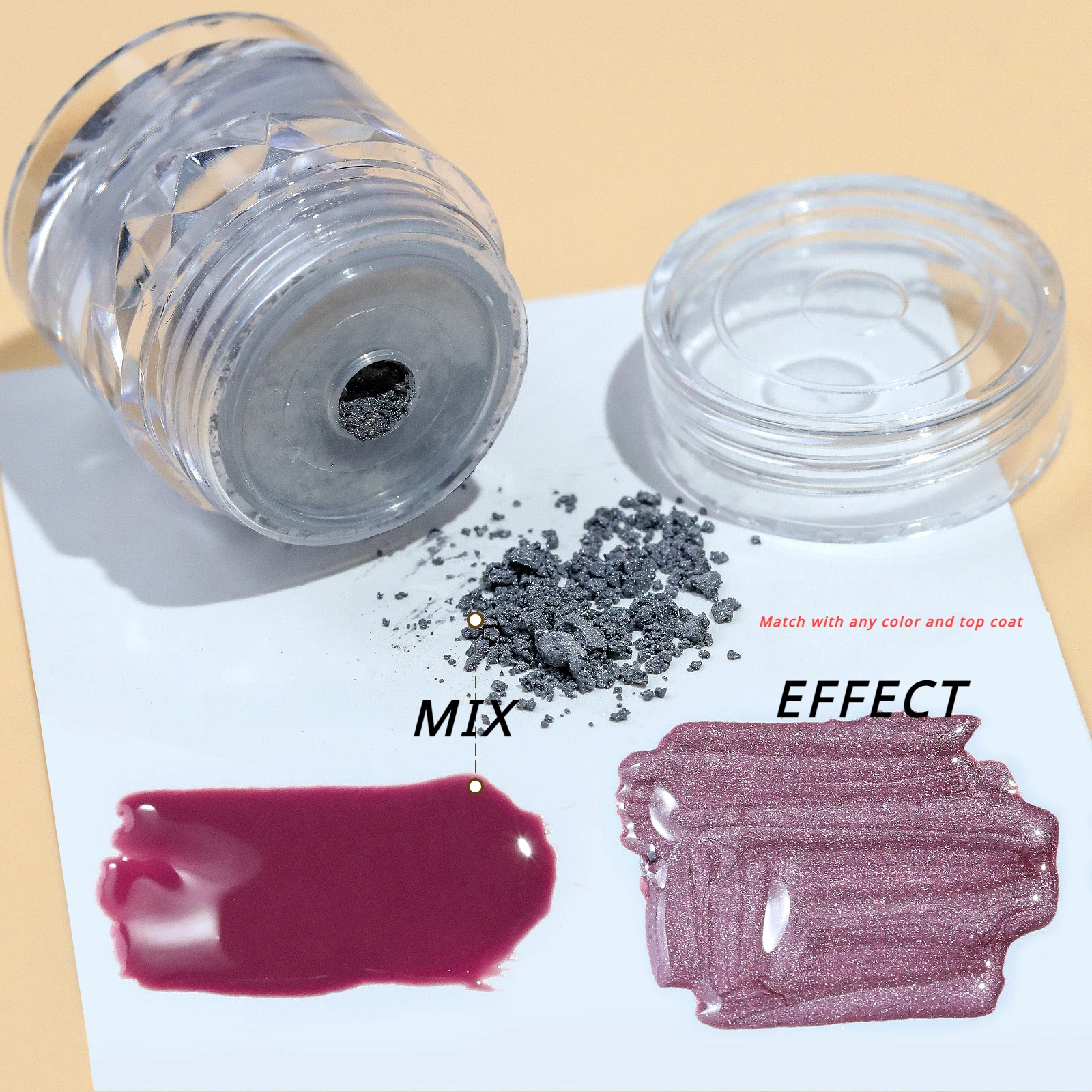 Upgrade Samt Cat Eye Magnetpulver Porzellan Weiß 9D Effekt Passend zu jeder Farben DIY Nail Art Dekoration Chrompigment – Detail 5