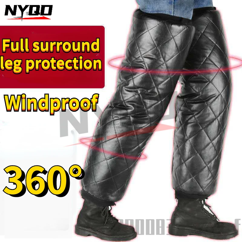 

Winter Motorcycle riding Knee Pads Leggings Thickened Cotton Leggings Windproof,cold-proof Waterproof Knee Pads for Men Women