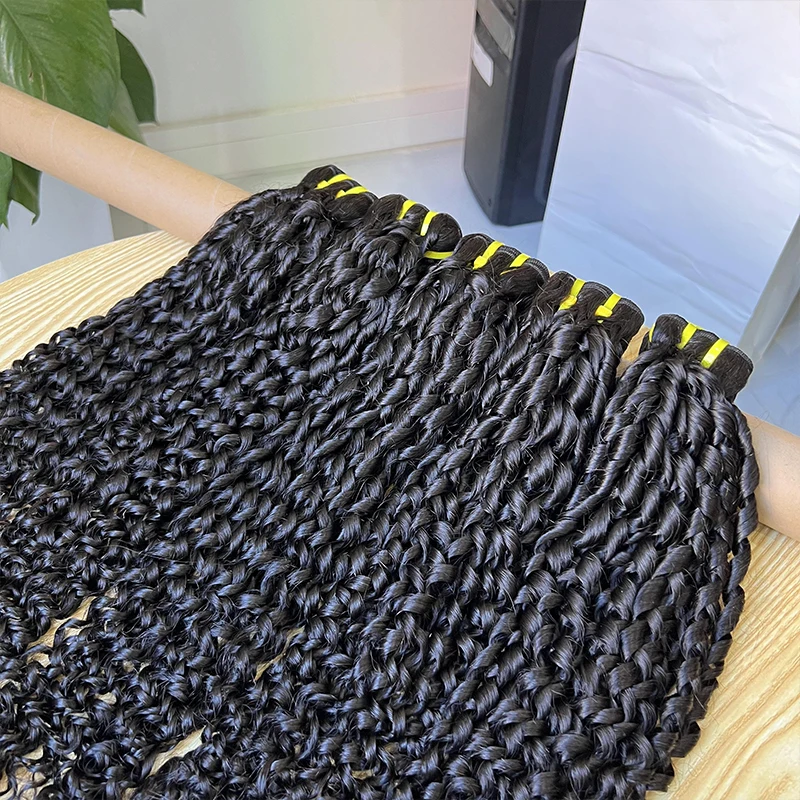 عابث شعر بشري مجعد حزم نطاط الأفرو غريب مجعد الشعر الفيتنامية الخام شعر بشري لعذراء نسج حزمة البورمية مجعد كامل #3