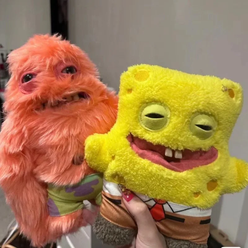 Fuggler Weiche Plüschpuppe SpongeBob Schwammkopf Zähne Monster Serie Hässliches Spielzeug 22 cm Cartoon-Figuren Lustiges Sammeln Kinder Geschenk