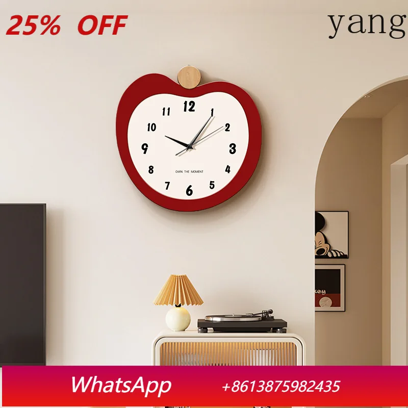 

LTT No-punching Home Living Room Wall Clock Modern Simple Clock Decorative Painting