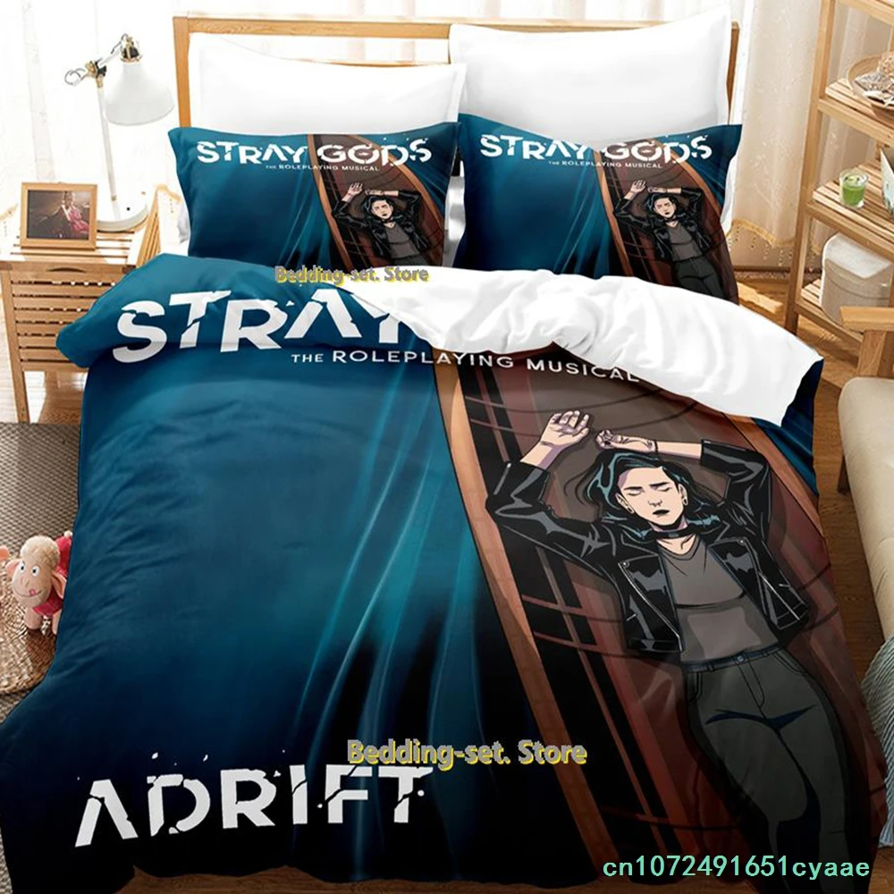 Game Stray Gods The Roleplaying Musical Bedding Set Cartoon Anime three-piece Set Adult Kid Bedroom Duvetcover Sets