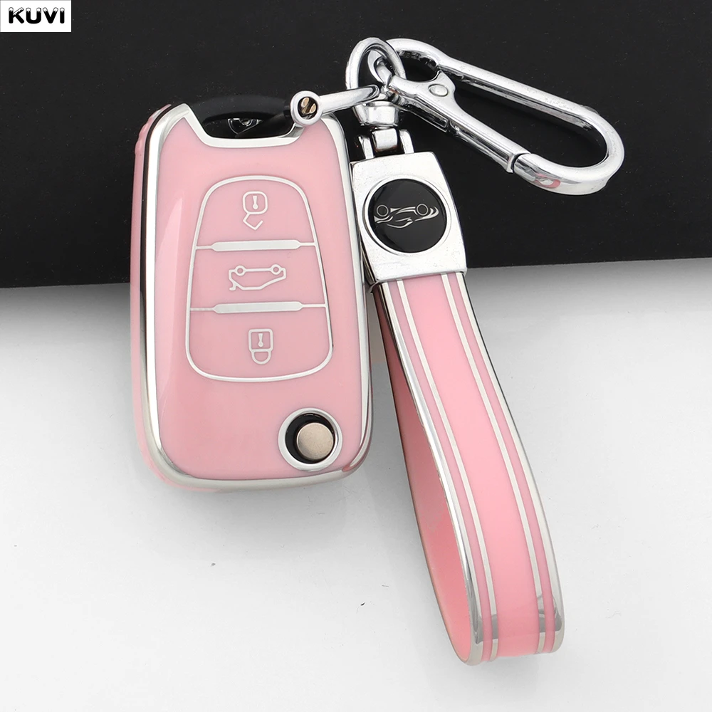 

Чехол для автомобильного ключа из ТПУ для Hyundai i20 i30 ix20 ix25 ix35 Elantra Accent для KIA Sportage Rio 3 Soul Optima Ceed Pro K5 K2 Pride