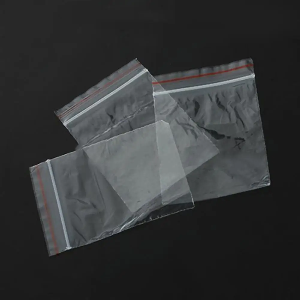 100Pcs PE Zip Lock Plastic Bags, Storaged, Dustproof, PE Plastic Bags for Jewelry, Sugar Candy Dried Fruits Powder Pouches