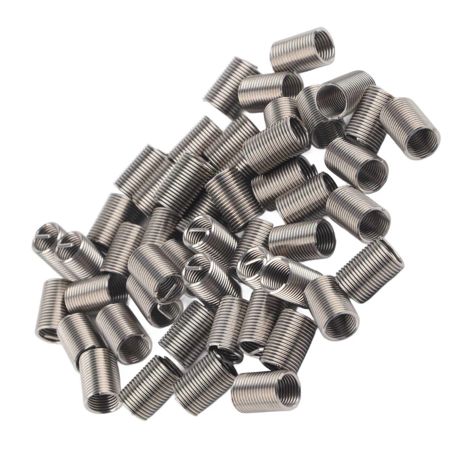 Inserções de rosca de aço inoxidável para macho e fêmea, Reduzindo ferramenta de reparo porca, prendedor, M10x1.252.5D, 50pcs