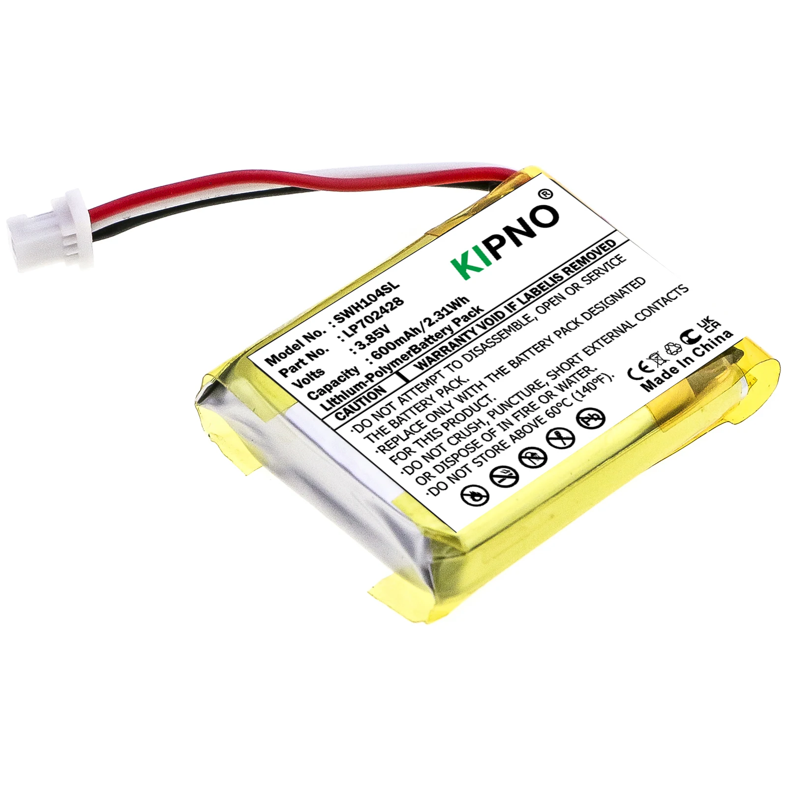 KIPNO Wireless Headset Battery 3.85V 600mAh LP702428 for Sony WF-1000XM4 Charging Case +TOOL