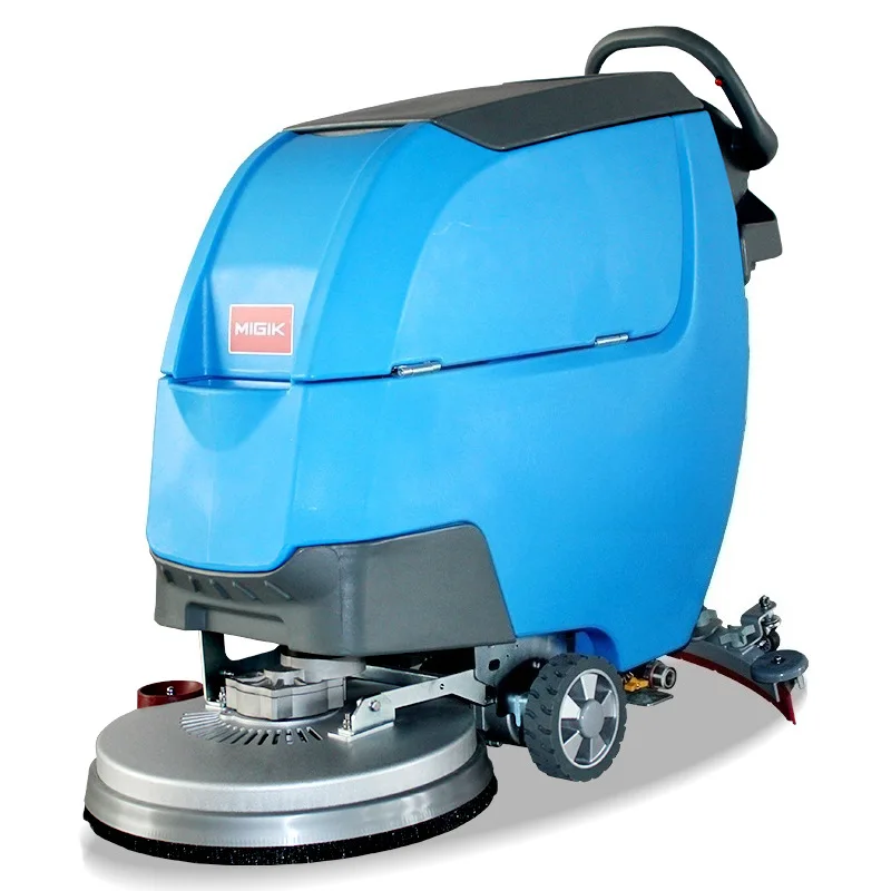 

New Commercial Industrial Electric Hand Push Burnishing Cold Water Cleaning Floor Scrubber 1100W 50L Hopper Workshop