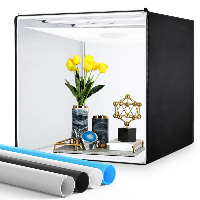 

100*100cm Photo Studio Photography Light Box Adjustable Color Temperature Photography Tent,4 Backgrounds For Product Shooting