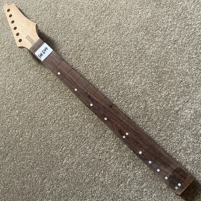 FN644 Floyd Ros Guitar Neck Custom OEM Order No Logo Maple+Rosewood Semi Finishing No Frets No Paints with Wood Scars for DIY