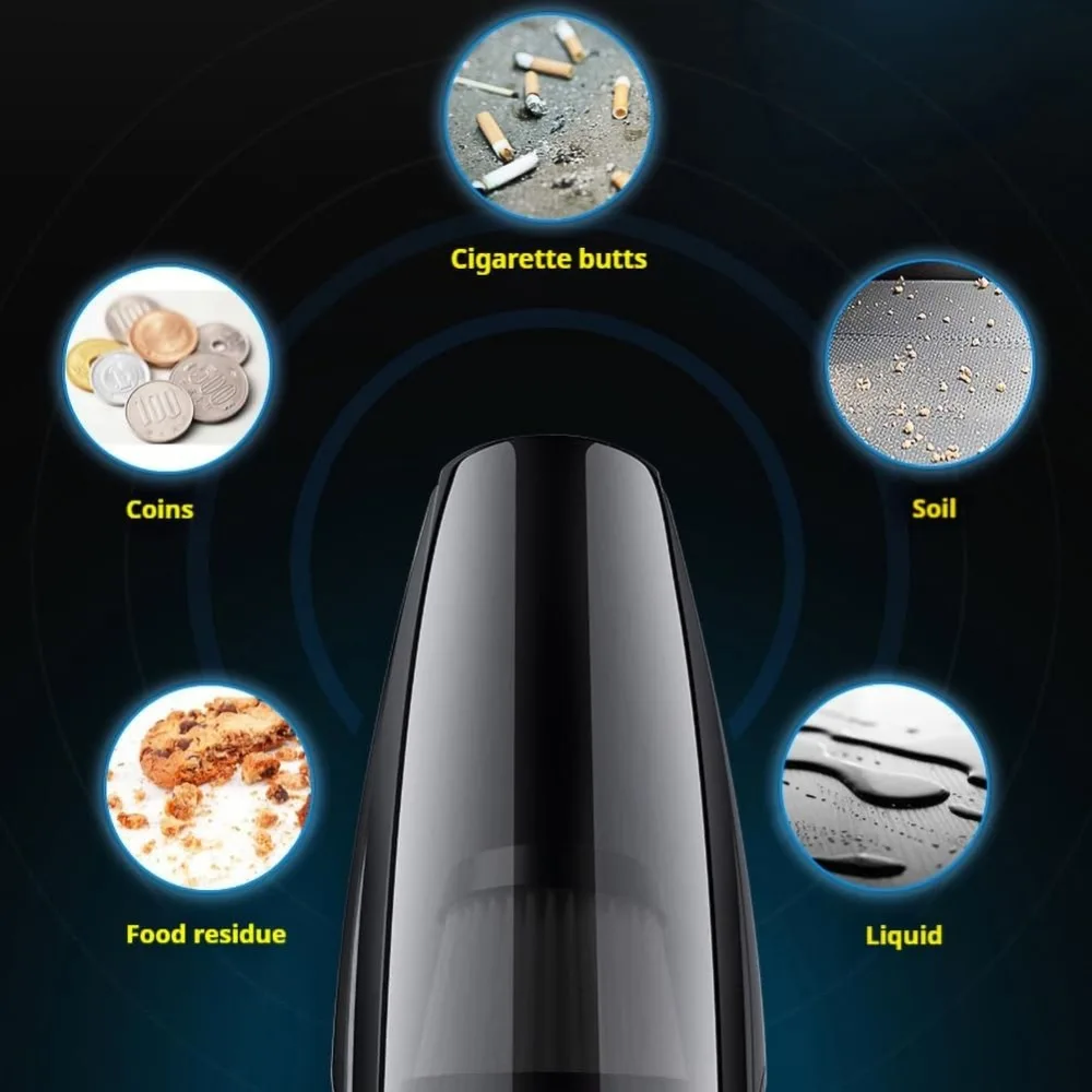 مكنسة كهربائية محمولة للسيارة مع شفط قوي لنماذج سيارات الدفع الرباعي 2015-2020، فلتر طويل الأمد للتنظيف العميق