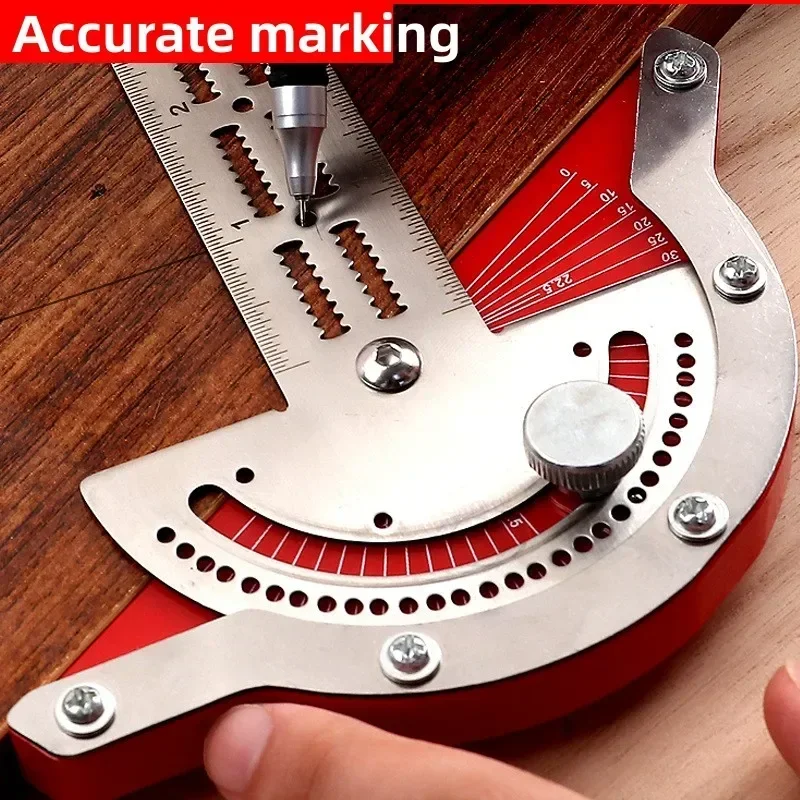 

Woodworkers Edge Ruler Stainless Steel Protractor Angle Angle Precision Carpenter Measuring