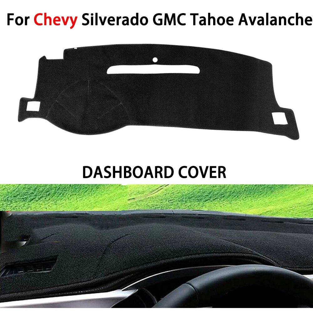 For Chevy Silverado GMC Yukon Tahoe 2007-2014 Car Dash Mat Dashboard Cover Dashmat Carpet Sun Shade Anti-UV Car Accessories