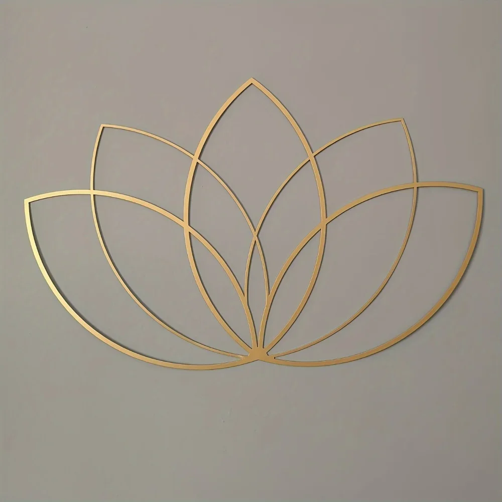 CIFBUY Metall-Wandkunst, Zen-Lotus-Skulptur, wasserdichtes Aluminium, hängende Dekoration für Wohnzimmer, Schlafzimmer, Zuhause