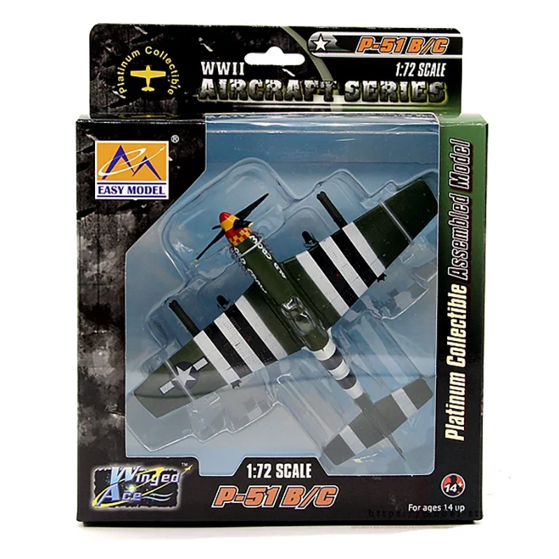 Diecast 1/72 Scale American P-51B Mustang Fighter P51 Model Collection Souvenir Ornaments Display Decoration Toys