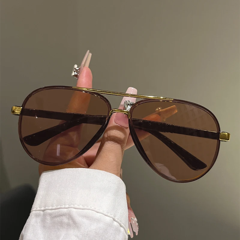 GM LUMIAS gafas de sol de piloto Vintage para hombre, gafas de sol clásicas a la moda para exteriores, gafas de sol informales para mujer, diseño de marca de lujo a la moda, gafas de sol decorativas
