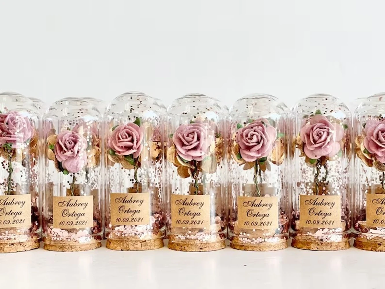 Custom Wedding Favors for Guests, Wedding Favors, Glass Dome Cloche, Beauty and the Beast, 10Pcs