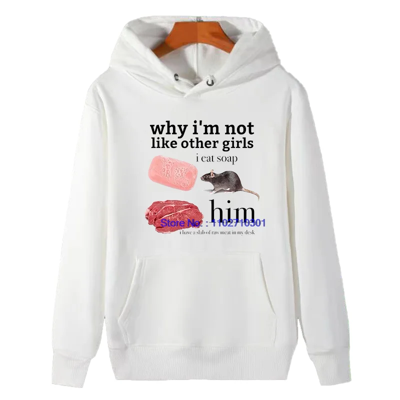 Winter Fashion Thick Hooded Sweatshirt 'I Eat Soap' Funny Graphic Funny Graphic Male Winter Essentials Suitable for All Ages