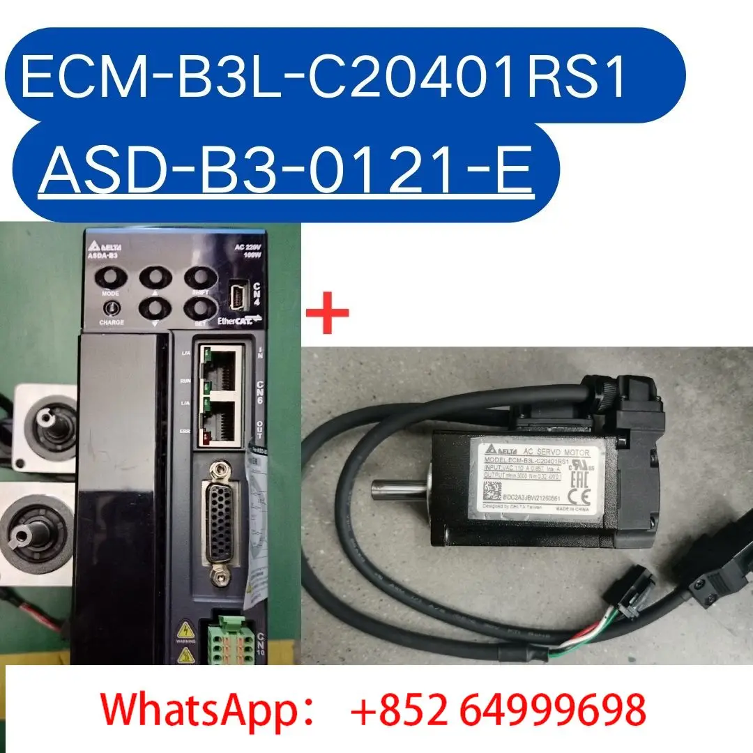 

second-hand ASD-B3-0121-E + ECM-B3L-C20401SS1 + ASDBCAPW0303 set tested ok