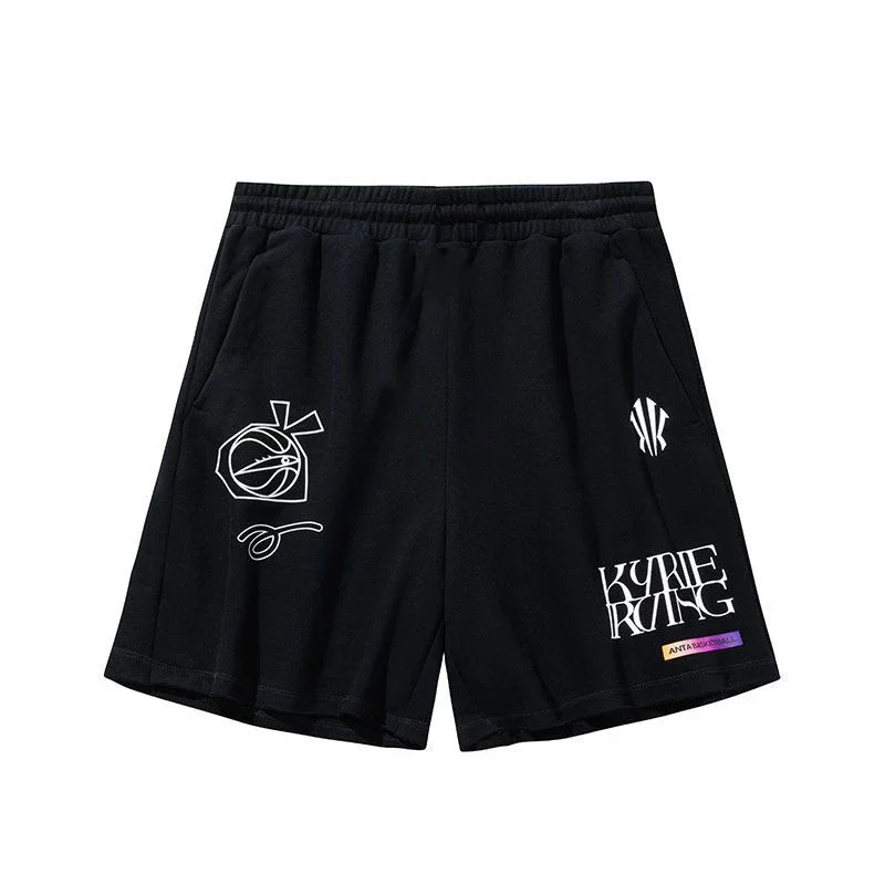 

2025 European Shorts Fashion New Summer Men's Pure Cotton Knitted Loose Five-inch Pants American Sweatpants Training