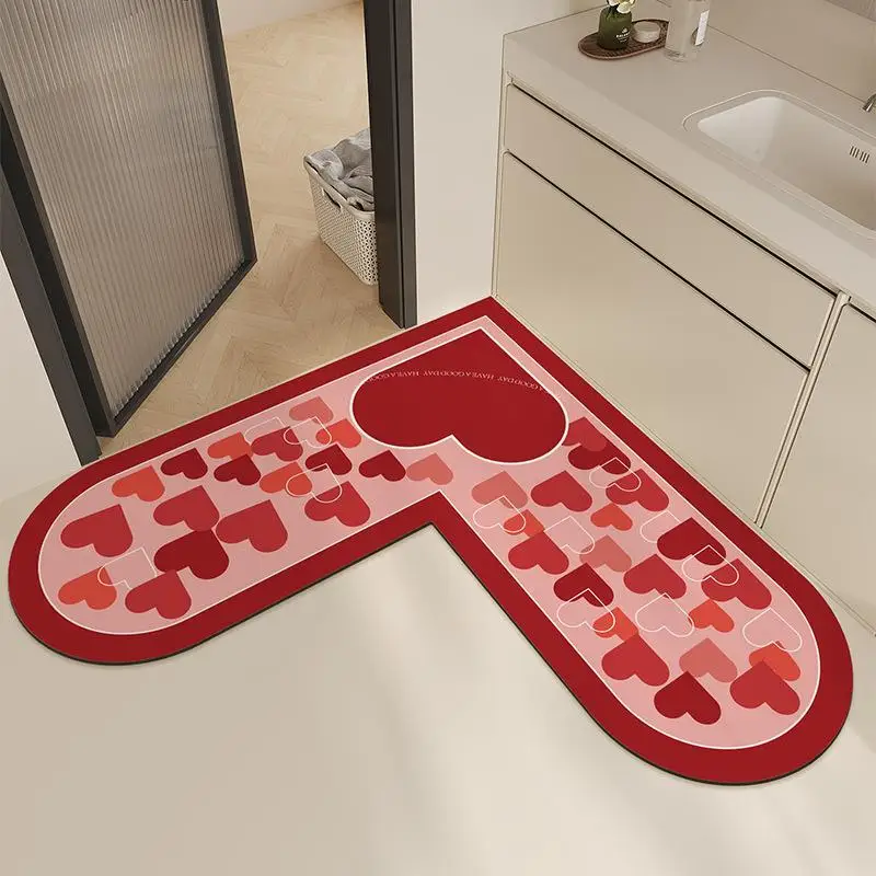 

Modern Style Bathroom Kitchen Floor Mat Customizable Absorbent Durable Non-Slip Algae Soil Foot Pad Home Decor Rug