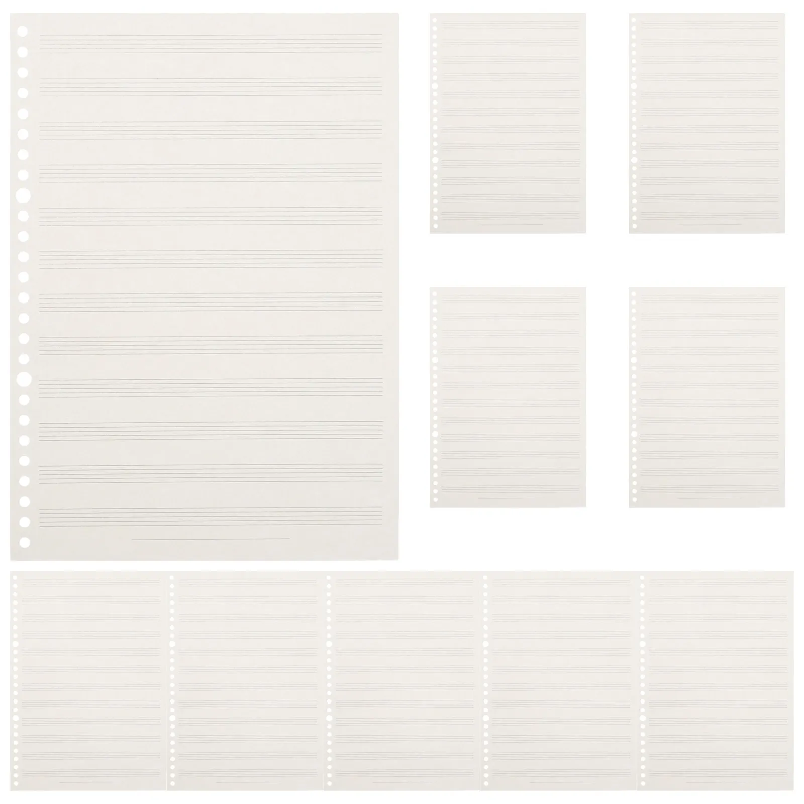 Five Line Staff Music Notebook Loose Leaf Narrow Staff Lines Detachable Pages for Bands Music Schools and Personal