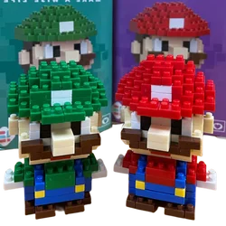 Super Mario Bros Luigi Bausteine Cartoon charakter isiert Modell Baustein Puppen Spielzeug Kinder Geschenke Spielzeug Figuren