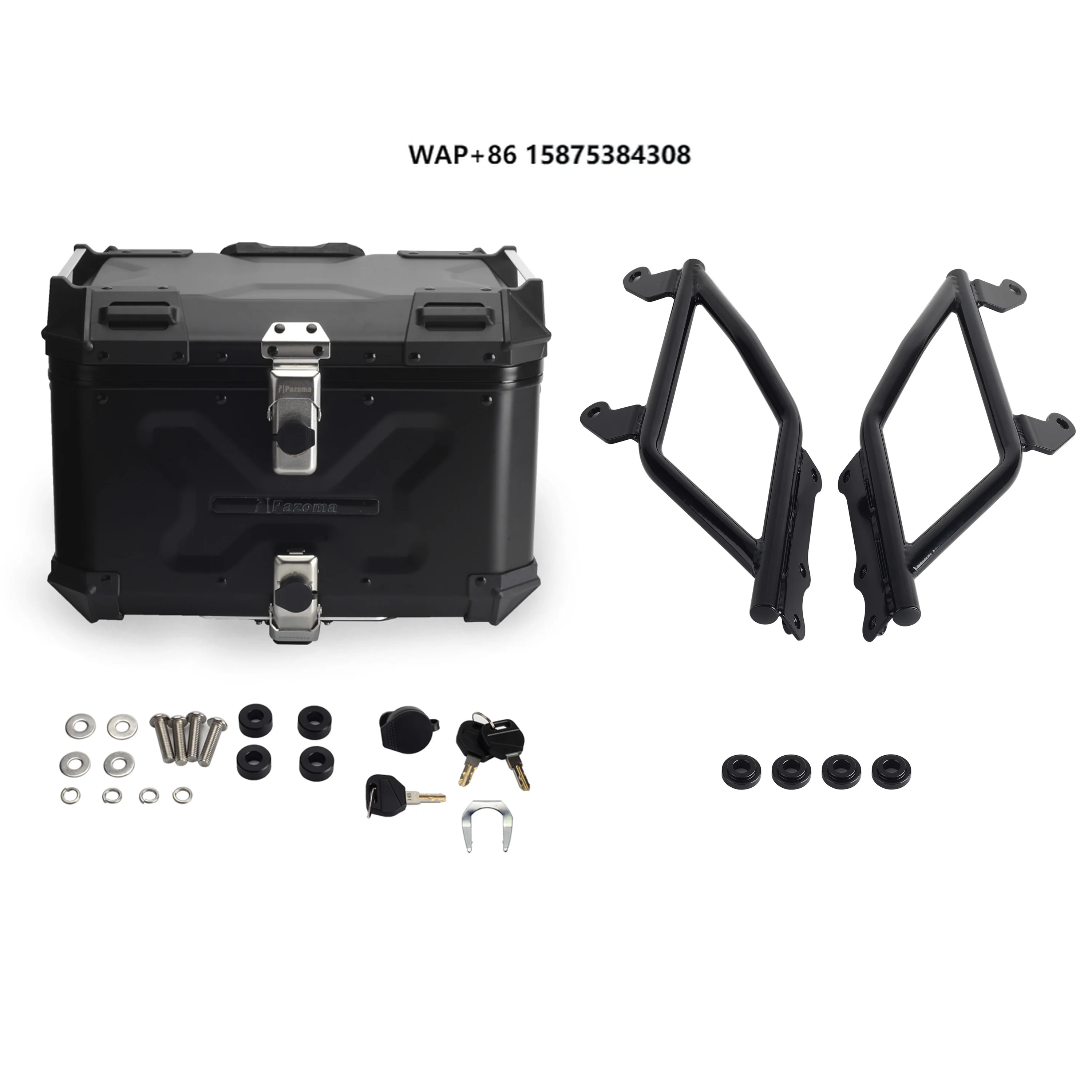 High Quality Motorcycle Rear Tail Rack+Rear Tail Box Iron Aluminum Accessories 304 Stainless Steel Material Fit for Harley Model