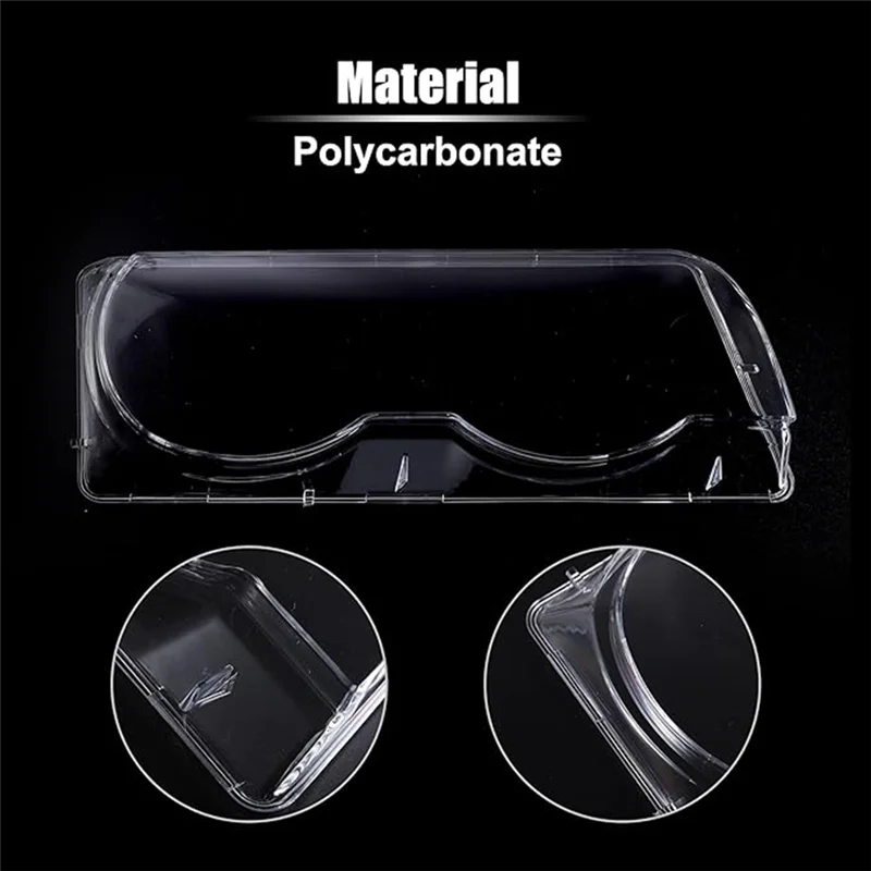 

A60E-1Pair Car Front Headlight Lampshade For BMW 7 Series E38 Facelift 1999-2001 Headlight Lens Cover 63128386953 63128386954