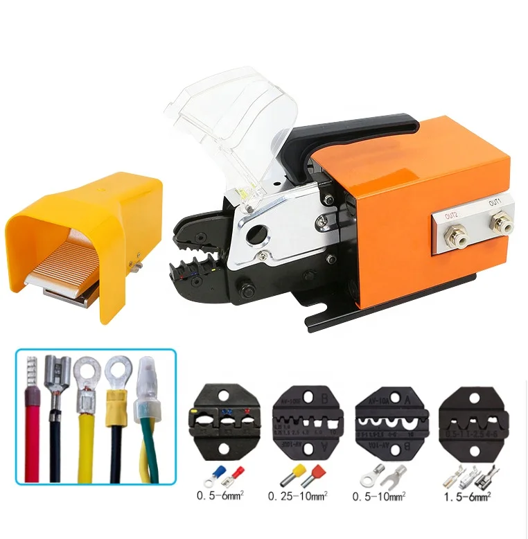 AM-10 Semi-automatic bulk terminal crimping machine pneumatic single terminal crimping tool