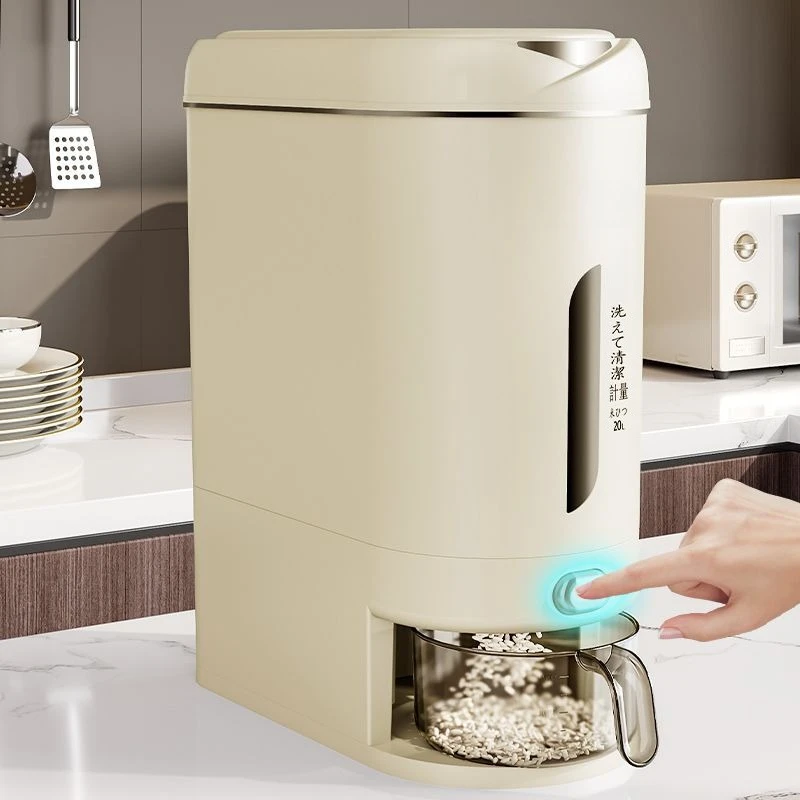 Household 2026 new sealed visual rice tank rice box insect-proof and moisture-proof kitchen rice storage container