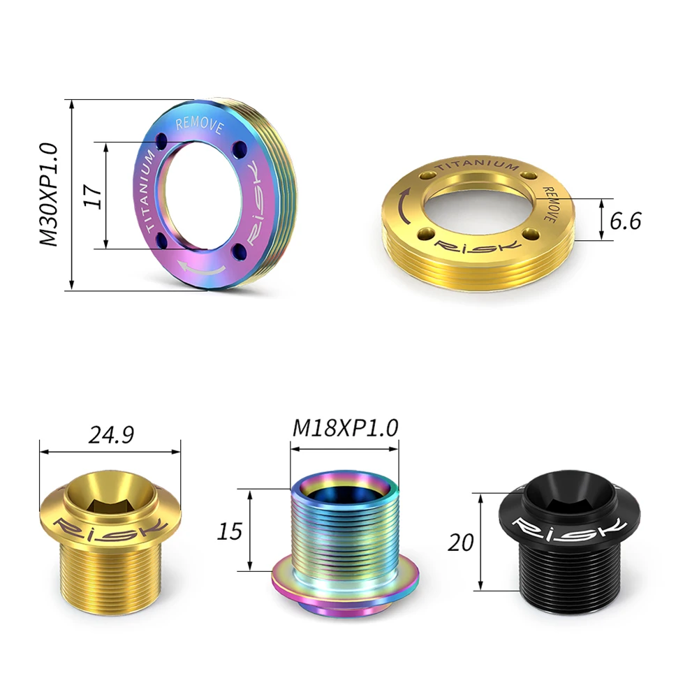 

Titanium Alloy Crank Arm Bolt with Bike Crank Arm Cap Fixing Crank Screw Bike Cranket Fixing Bolt for SRAM NX-GX-XX1-EAGLE
