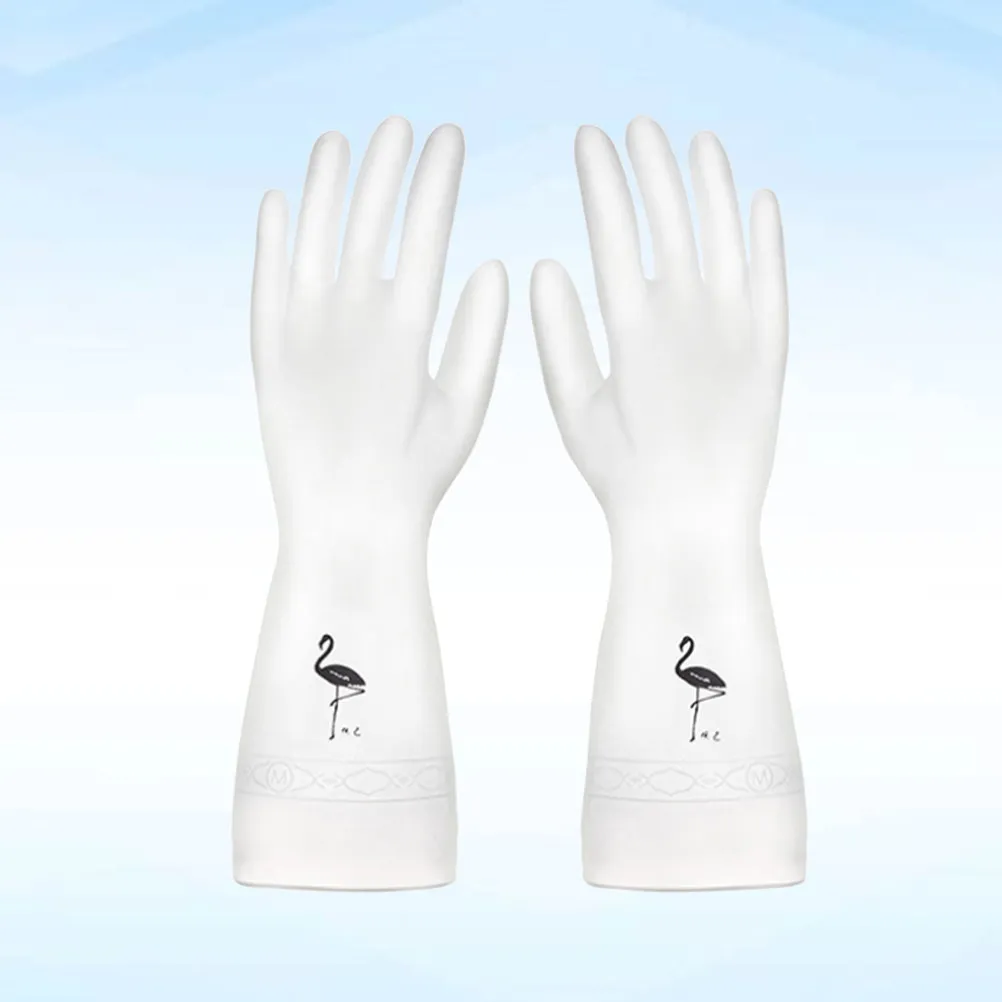 

Водонепроницаемые хозяйственные перчатки из прочной резины, размер L, с рисунком фламинго, для уборки дома и кухни