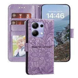 Book Case for Poco M6 Pro X6 Neo X6 Pro M5S F5 X5 X3 X4 Pro 5G PocoPhone C65 C61 C50 C51 C55 flower Leather wallet Card Slot