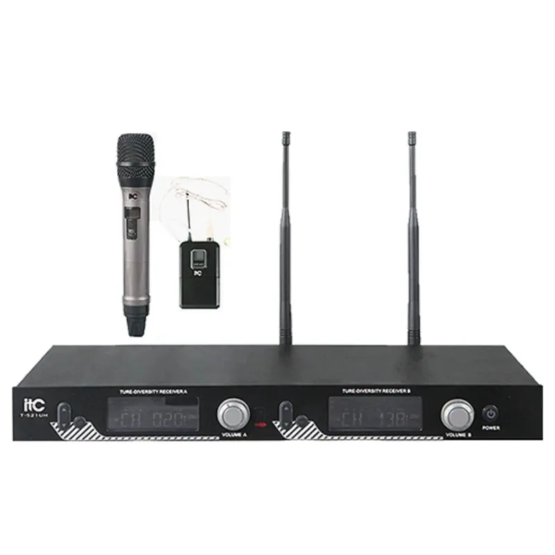 

China Professional UHF Ultra-high Frequency Dual True Diversity Wifi Microphone Wireless Handheld Microphone System