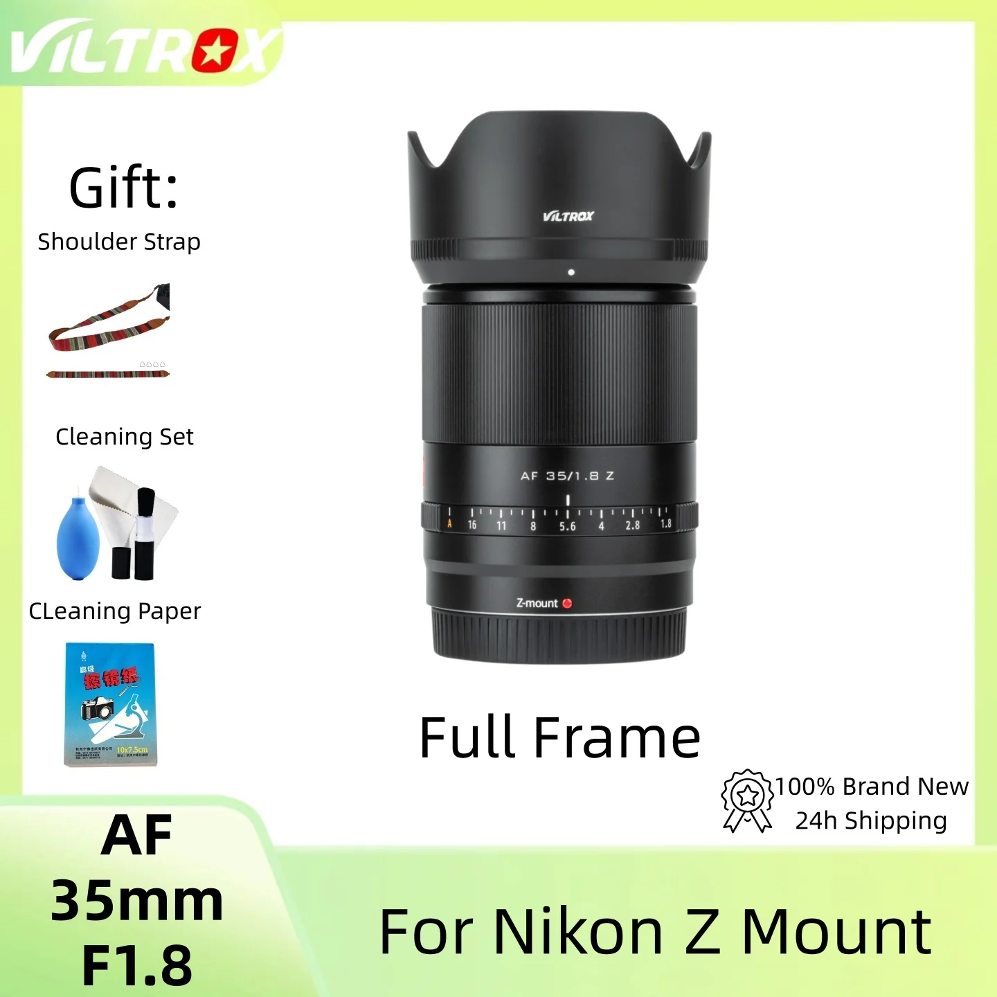 

Полнокадровый стандартный объектив VILTROX 35 мм F1.8 AF с автофокусом для камеры Sony E FE с креплением A7MIII A7RII A7MIV