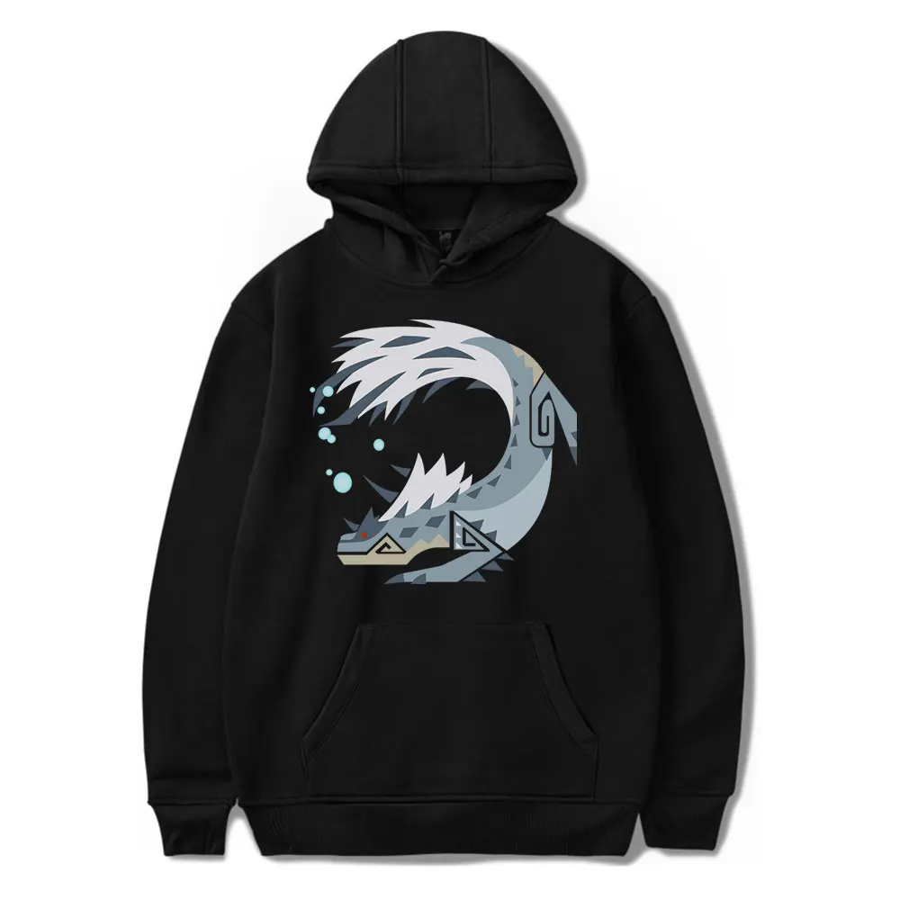 

Tobi-Kadachi Monster Kanji Monster Hunter Wilds Merch Trendy Hoodie Men and Women Hip-hop Sports Pullover Sweatshirt