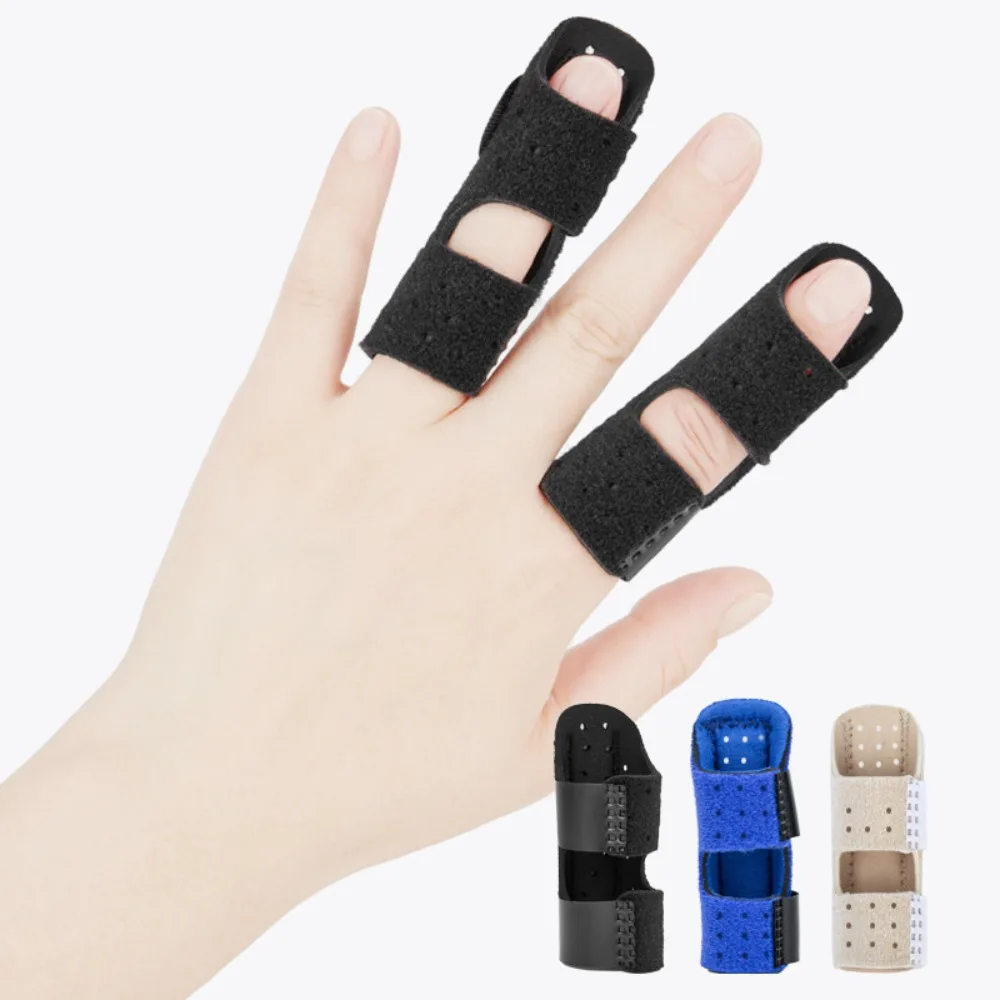

New SBR OK Cloth Aluminum Strip Finger Splint Black Blue Nude Adjustable Support Brace Tie Strap Bandage