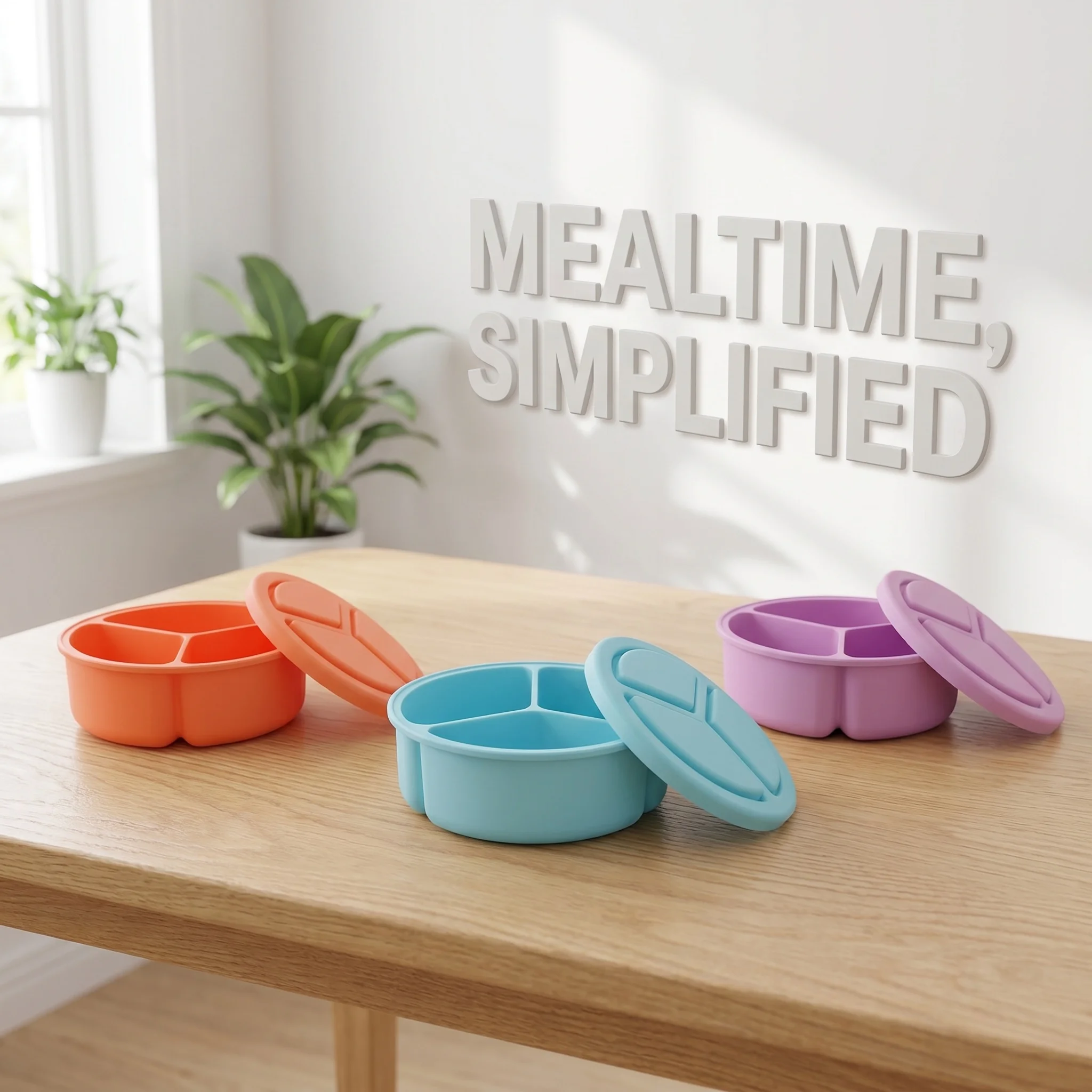 Recipientes de Silicona Reutilizables para Snacks con Tapas, Caja de Snacks de Doble Compartimento para Salsas, Condimentos, Snacks, Mini Contenedor Portátil para Alimentos