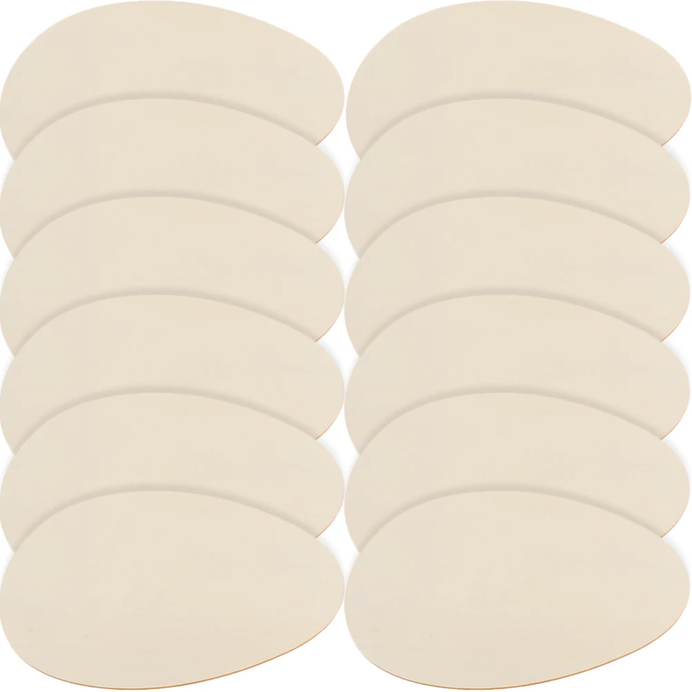 

12pcs Wooden Easter Egg Cutouts Unfinished Diy Crafts Kids Painting Wood Slices Party Decorations Wood Cutouts For Crafts