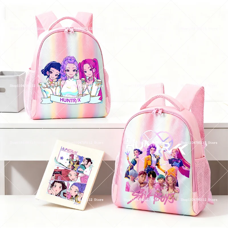 حقيبة ظهر مدرسية للطلاب من KPop Demon Hunters حقيبة ظهر لطيفة أنيمي Huntrix Rumi Mira Zoey Rainbow للفتيات هدية عيد الميلاد والكريسماس #2