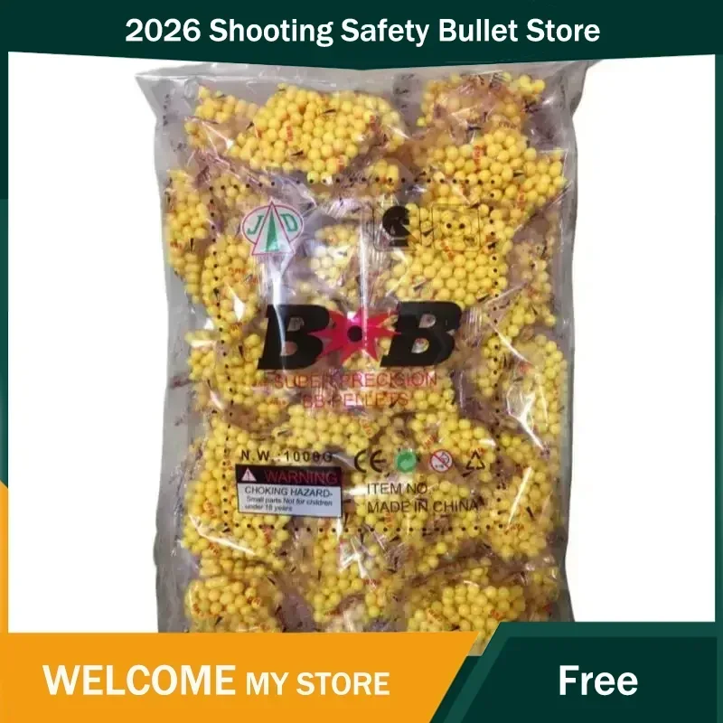 2028 For 1000 Rounds Paintball 6mm Yellow BBs Bullets 0.11g 0.25g Strike Ball Tactical Air Gun High Quatity BB Balls For Shoot