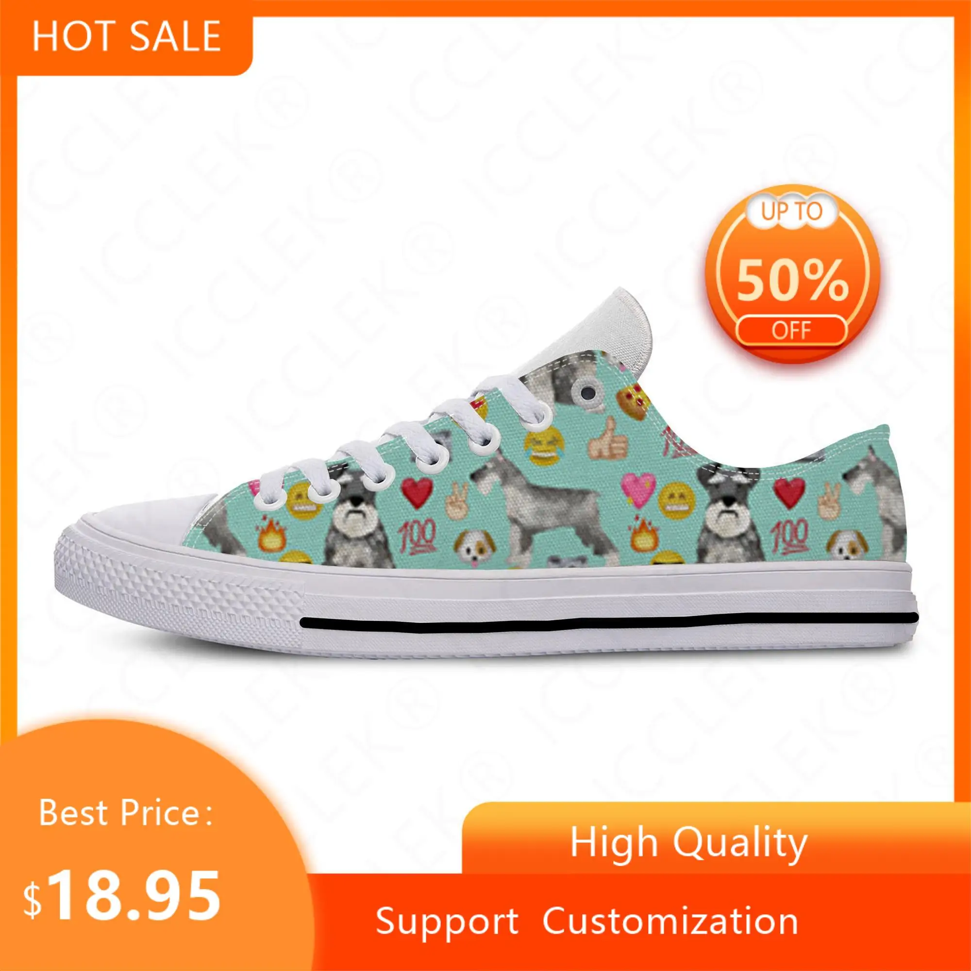 Zapatos de lona clásicos y ligeros para hombre y mujer, zapatillas de deporte informales con diseño de animales y mascotas, estilo Kawaii, para verano