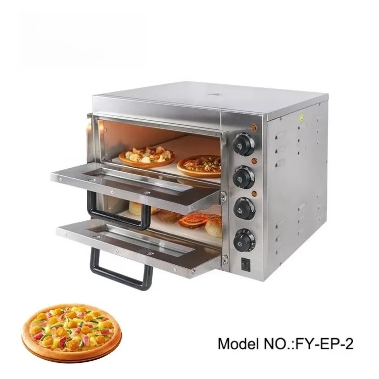 Двухслойная электрическая духовка из нержавеющей стали, большая коммерческая печь для выпечки хлеба/пиццы, оборудование для выпечки пиццы, коммерческое оборудование