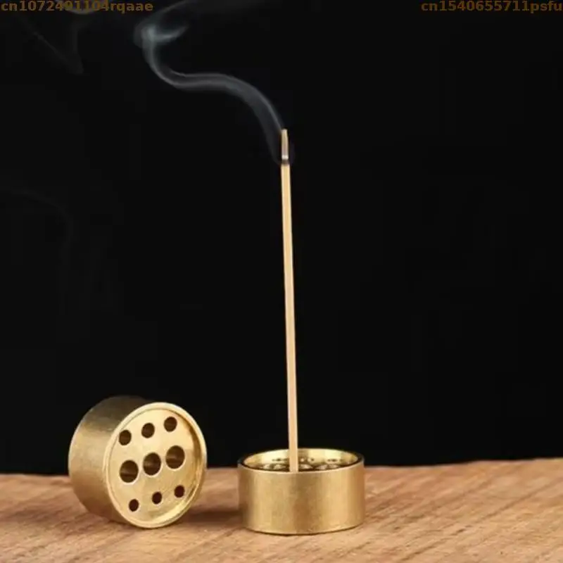 Portable 9 Holes Stick Candle Candleholder Incense Insert Brass Incense Burner Multi Purpose Incense Holder Home Teahouse Supply