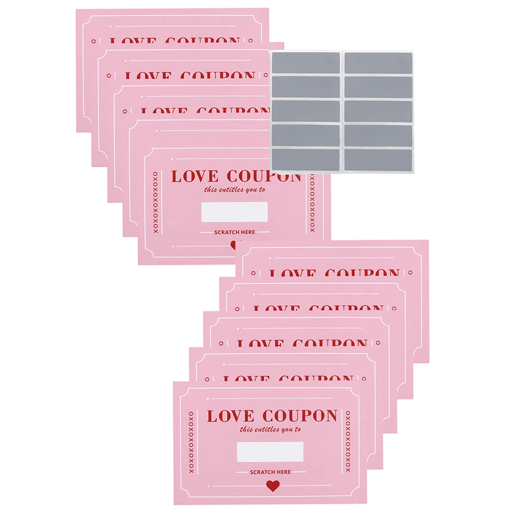 10 stks/20 stks Scratch-Off Liefde Coupons Paar Scratch Off Kaarten Valentijnsdag Huwelijksverjaardag Creatieve Geschenken
